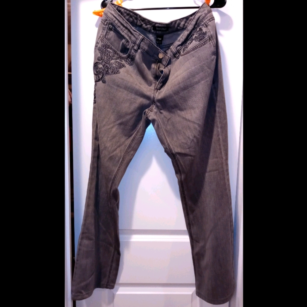 Women's Gray White House Black Market Jeans, Sz 14